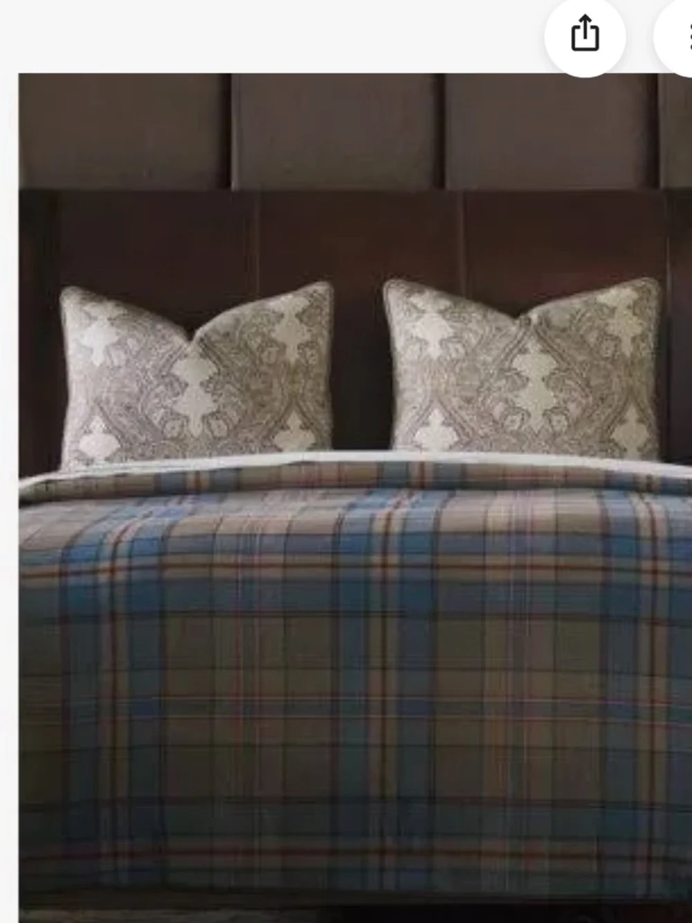 Theo Farmhouse / Country Wool Plaid Duvet Cover Eastern Accents